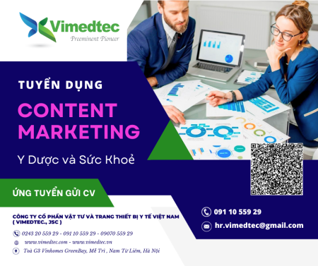 CHUYÊN VIÊN CONTENT MARKETING – TIẾP THỊ NỘI DUNG DƯỢC, THIẾT BỊ Y TẾ, DƯỢC MỸ PHẨM, DỊCH VỤ Y TẾ